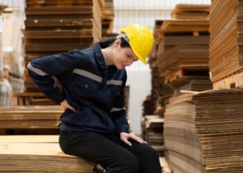 Representational image – not best practice OHS: Tasks like reaching, twisting, and lifting can place employees at risk of musculoskeletal disorders. Image: Wosunan/stock.adobe.com