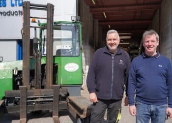 J.G Kelly Supplies Ltd (1) & (2) – L-R: Operator Tony McManus and Managing Director Paul Kelly. Image: Combilift