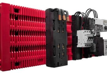 Click-in adaptor technology allows components to be mounted without drilling or tools, reducing assembly time and improving consistency. Images: Rittal/APS
